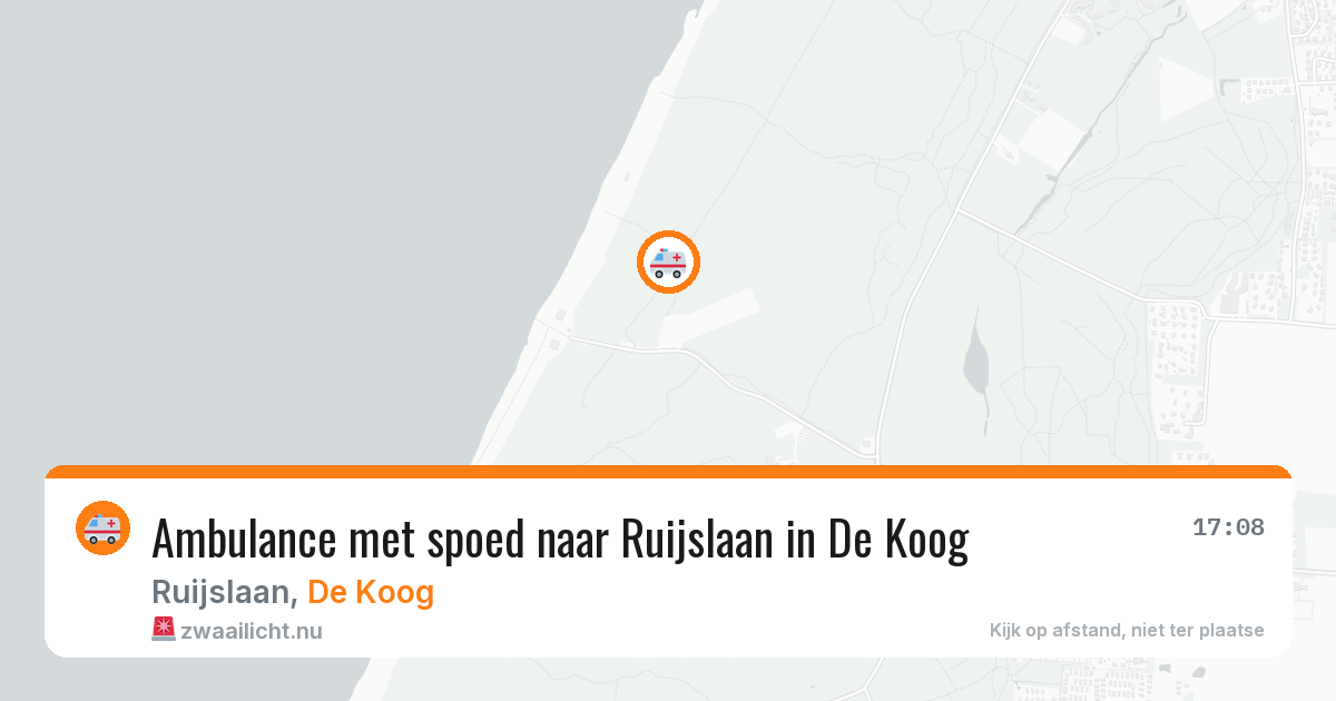Ambulance met spoed naar Ruijslaan in De Koog — 16 jul 2026