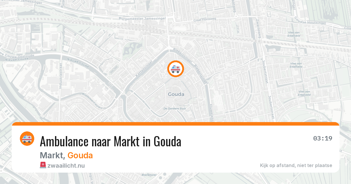 Ambulance naar Markt in Gouda — 26 jul 2026