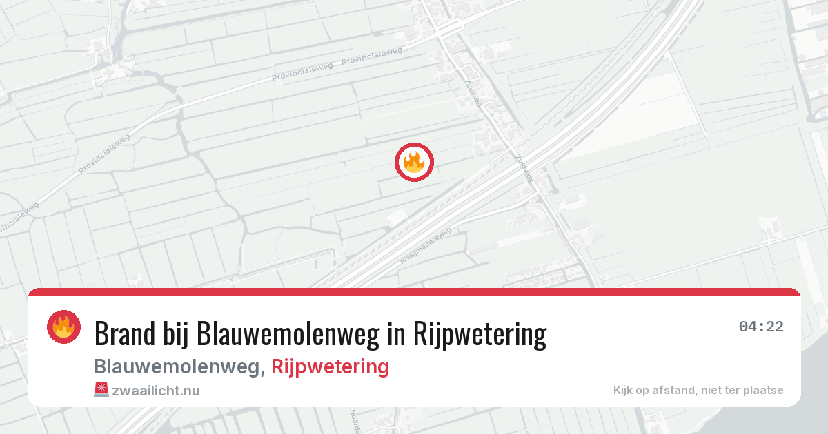Brand bij Blauwemolenweg in Rijpwetering — 5 jun 2026