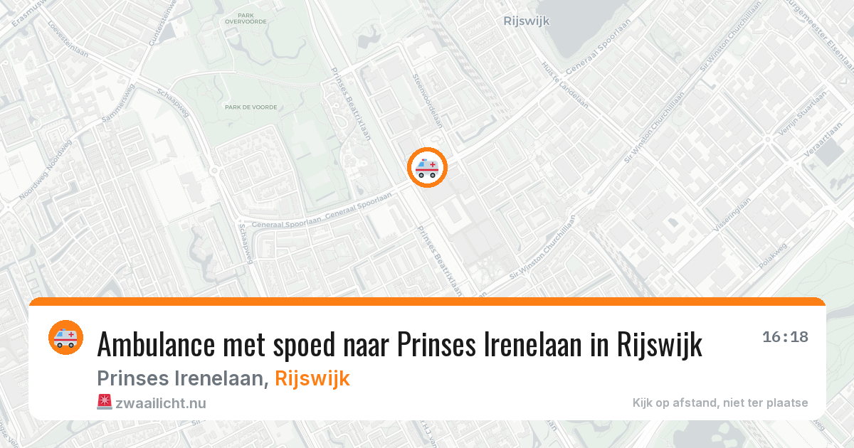 Ambulance met spoed naar Prinses Irenelaan in Rijswijk — 12 mei 2026