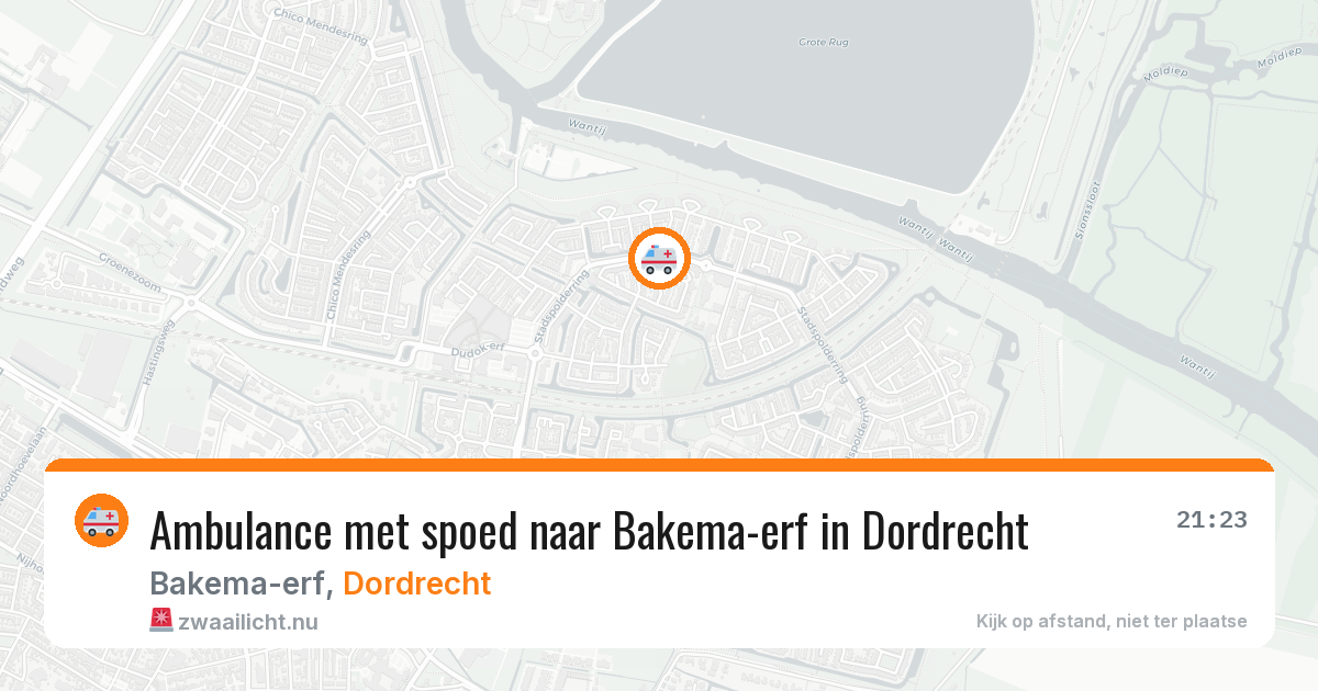 Ambulance met spoed naar Bakema-erf in Dordrecht — 23 jan 2026