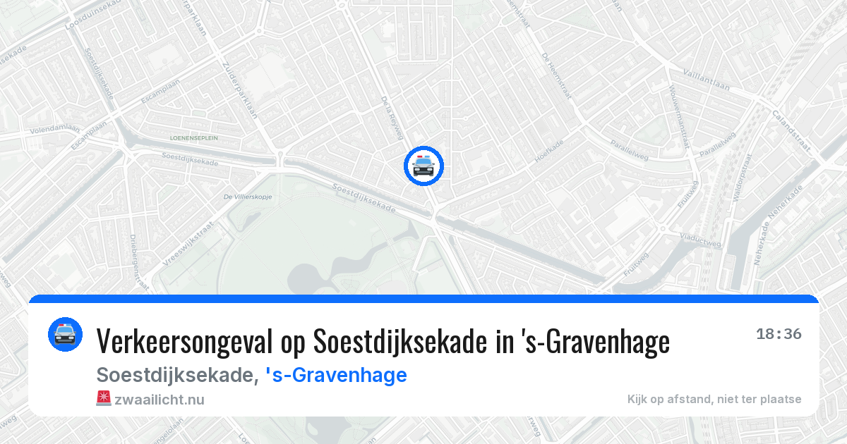 Verkeersongeval op Soestdijksekade in 's-Gravenhage — 9 apr 2026