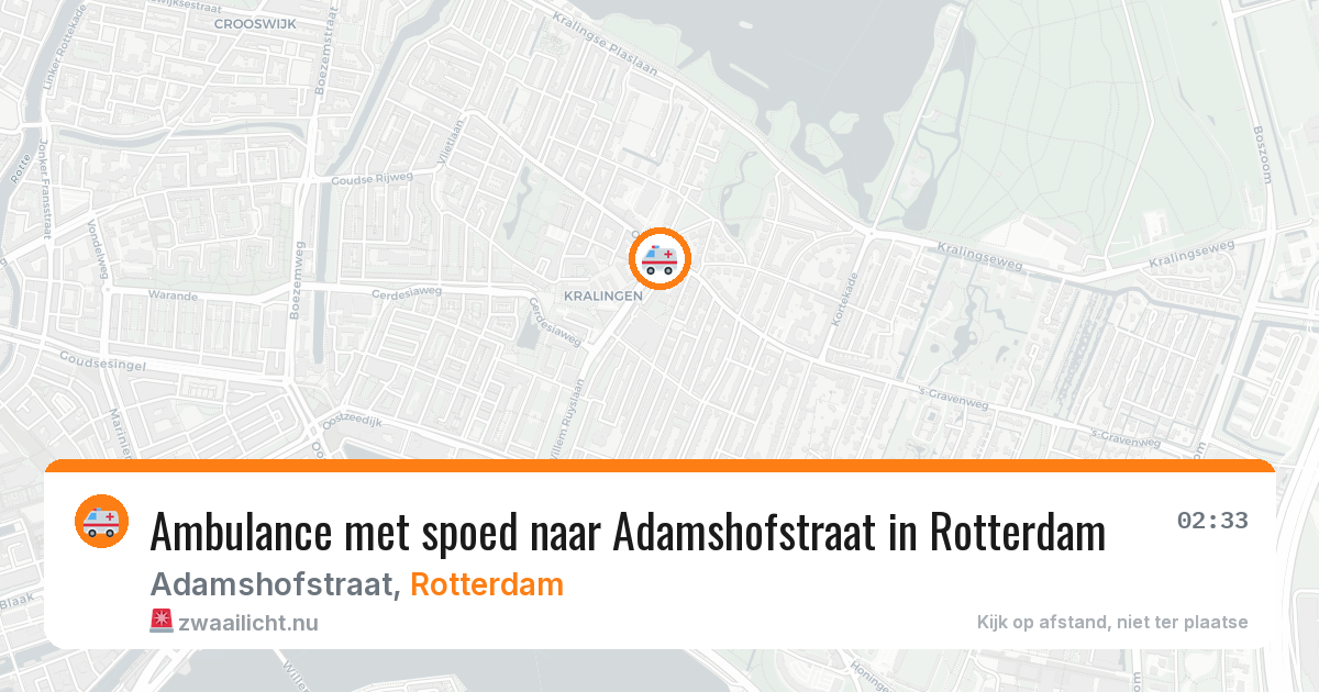 Ambulance met spoed naar Adamshofstraat in Rotterdam — 21 jul 2026