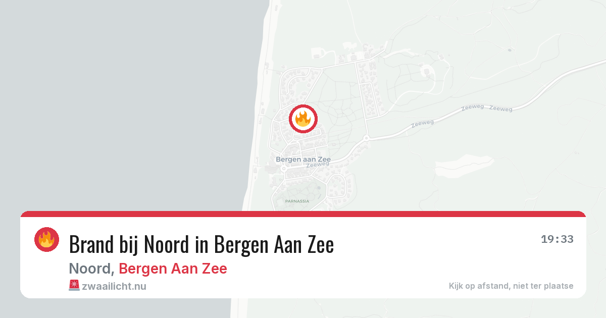 Brand bij Noord in Bergen Aan Zee — 6 jul 2026