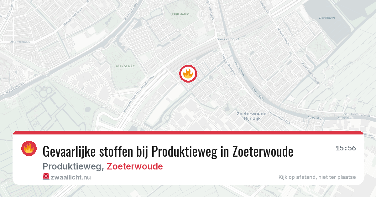 Gevaarlijke stoffen bij Produktieweg in Zoeterwoude — 5 jun 2026
