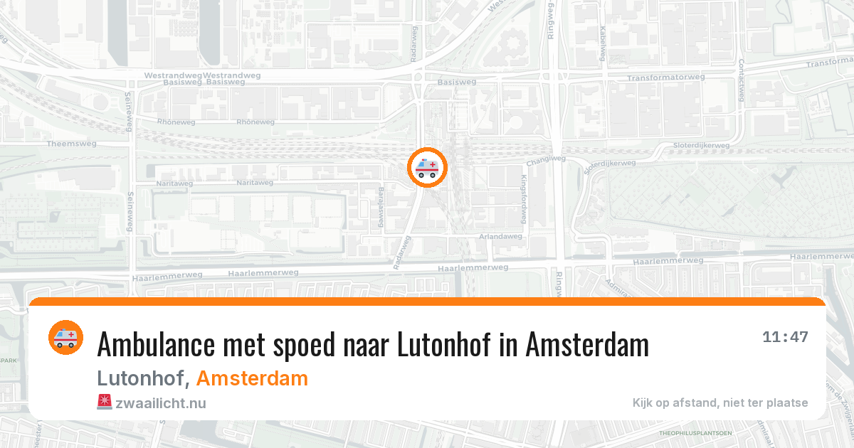 Ambulance met spoed naar Lutonhof in Amsterdam — 11 jul 2026
