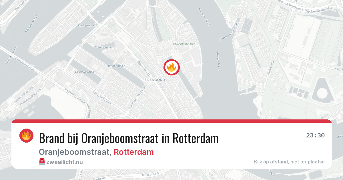 Brand bij Oranjeboomstraat in Rotterdam — 21 mrt 2026