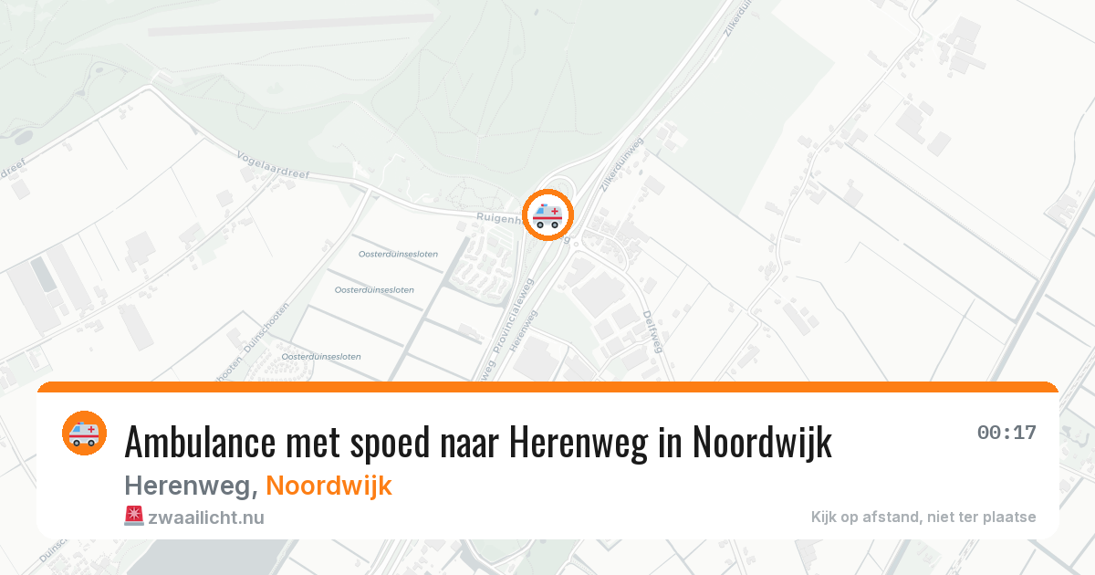 Ambulance met spoed naar Herenweg in Noordwijk — 13 jul 2026