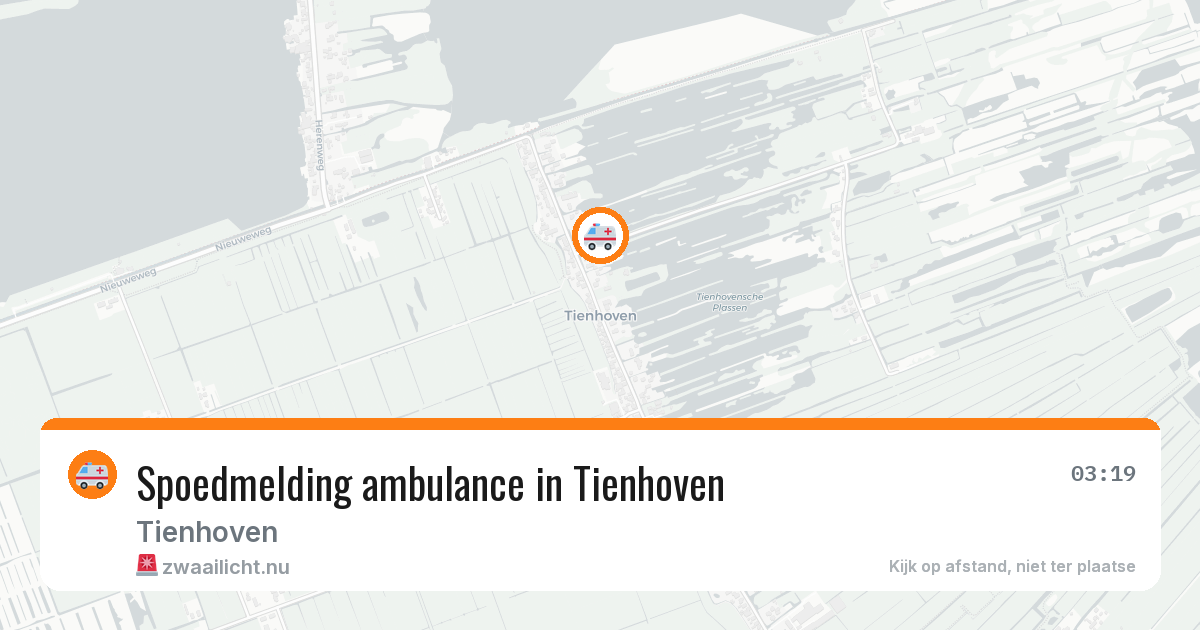 Spoedmelding ambulance in Tienhoven — 15 mrt 2026