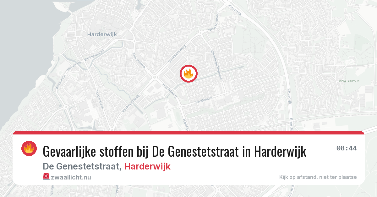 Gevaarlijke stoffen bij De Genestetstraat in Harderwijk — 23 jul 2026