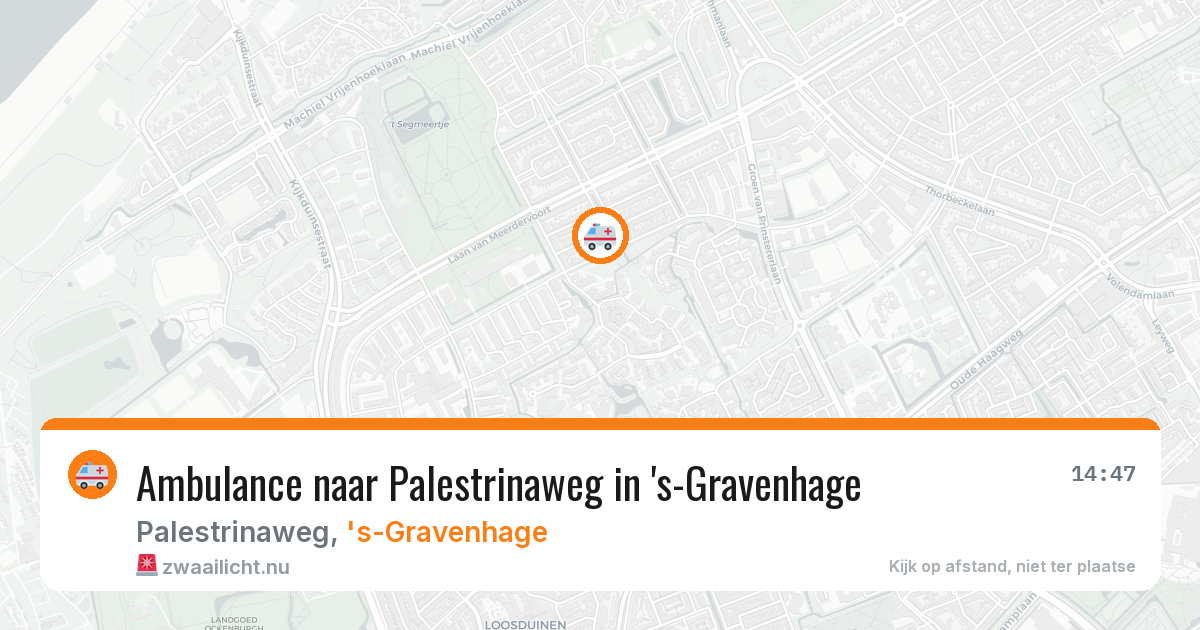 Ambulance naar Palestrinaweg in 's-Gravenhage — 23 mei 2026