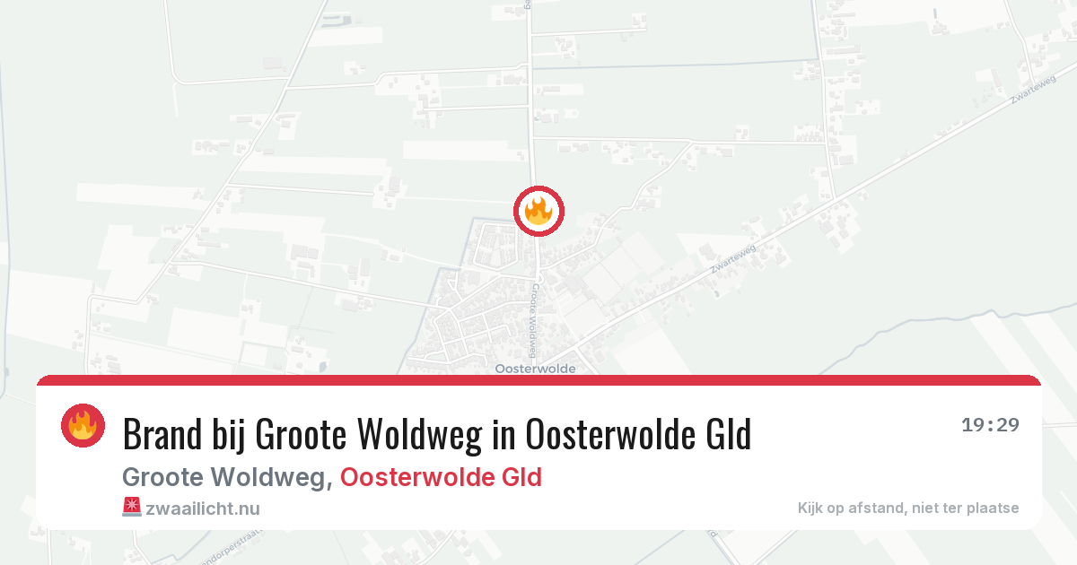 Brand bij Groote Woldweg in Oosterwolde Gld — 29 mei 2026