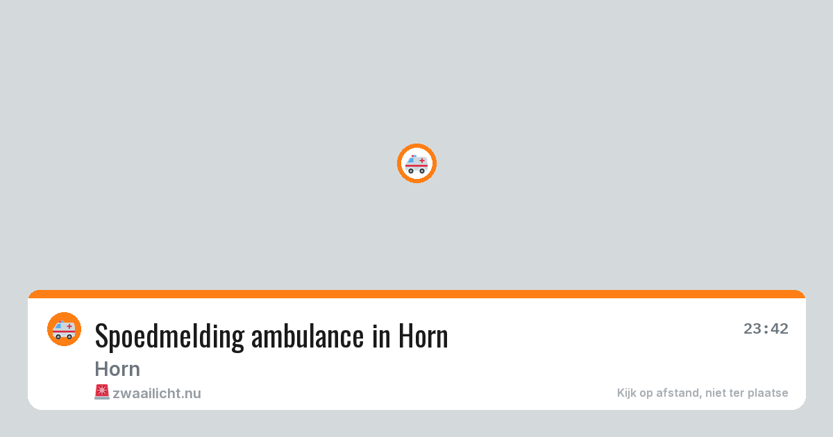 Spoedmelding ambulance in Horn — 16 jul 2026