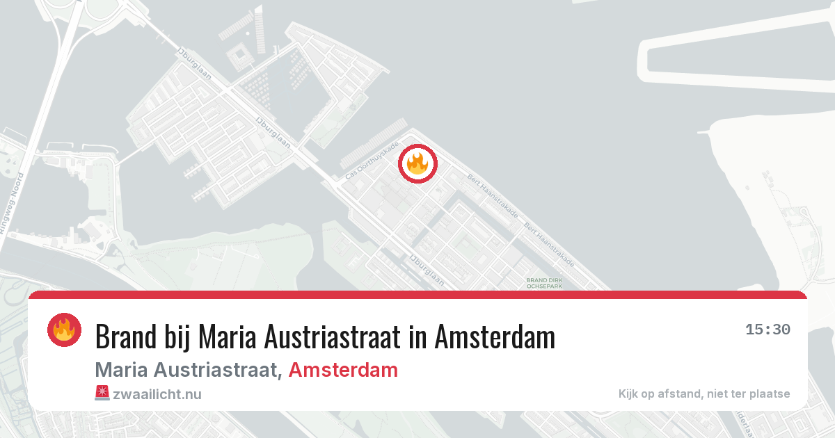 Brand bij Maria Austriastraat in Amsterdam — 21 jul 2026