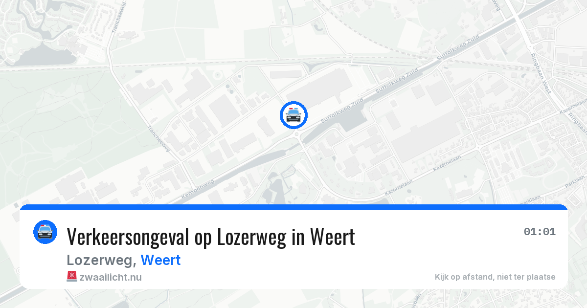 Verkeersongeval op Lozerweg in Weert — 23 apr 2026