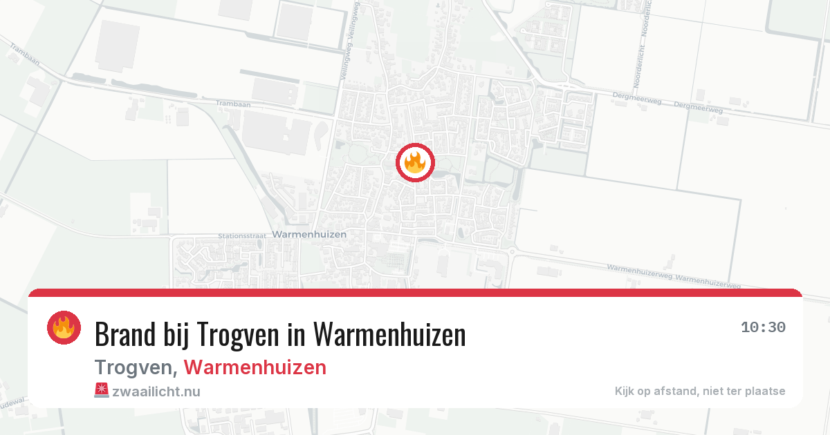 Brand bij Trogven in Warmenhuizen — 4 jun 2026