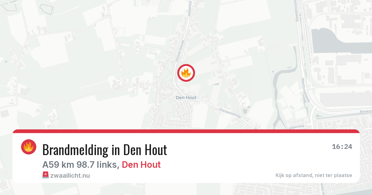 Brandmelding in Den Hout — 8 mei 2026