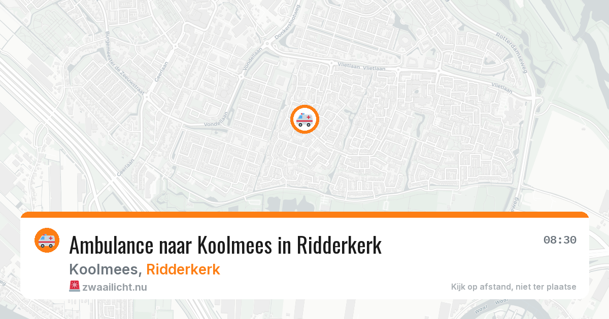 Ambulance naar Koolmees in Ridderkerk — 18 mrt 2026