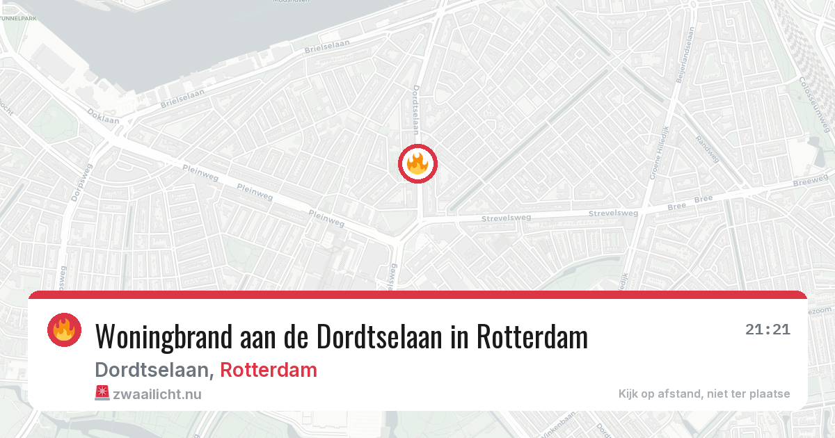 Woningbrand aan de Dordtselaan in Rotterdam — 1 jun 2026