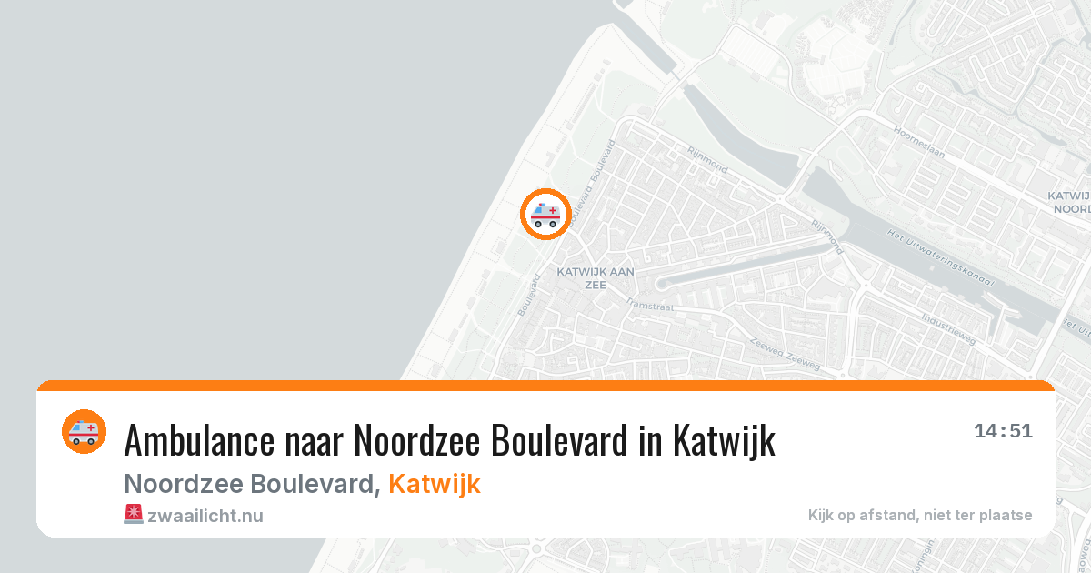 Ambulance naar Noordzee Boulevard in Katwijk — 21 jul 2026
