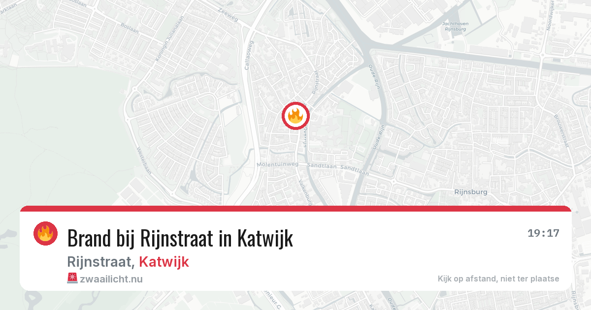 Brand bij Rijnstraat in Katwijk — 24 jul 2026