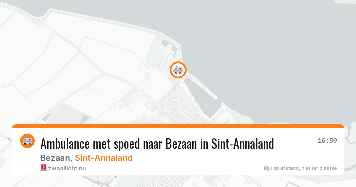 Ambulance met spoed naar Bezaan in Sint-Annaland — 21 mrt 2026