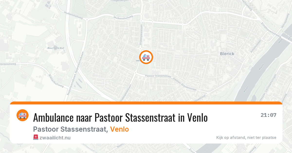 Ambulance naar Pastoor Stassenstraat in Venlo — 25 jul 2026