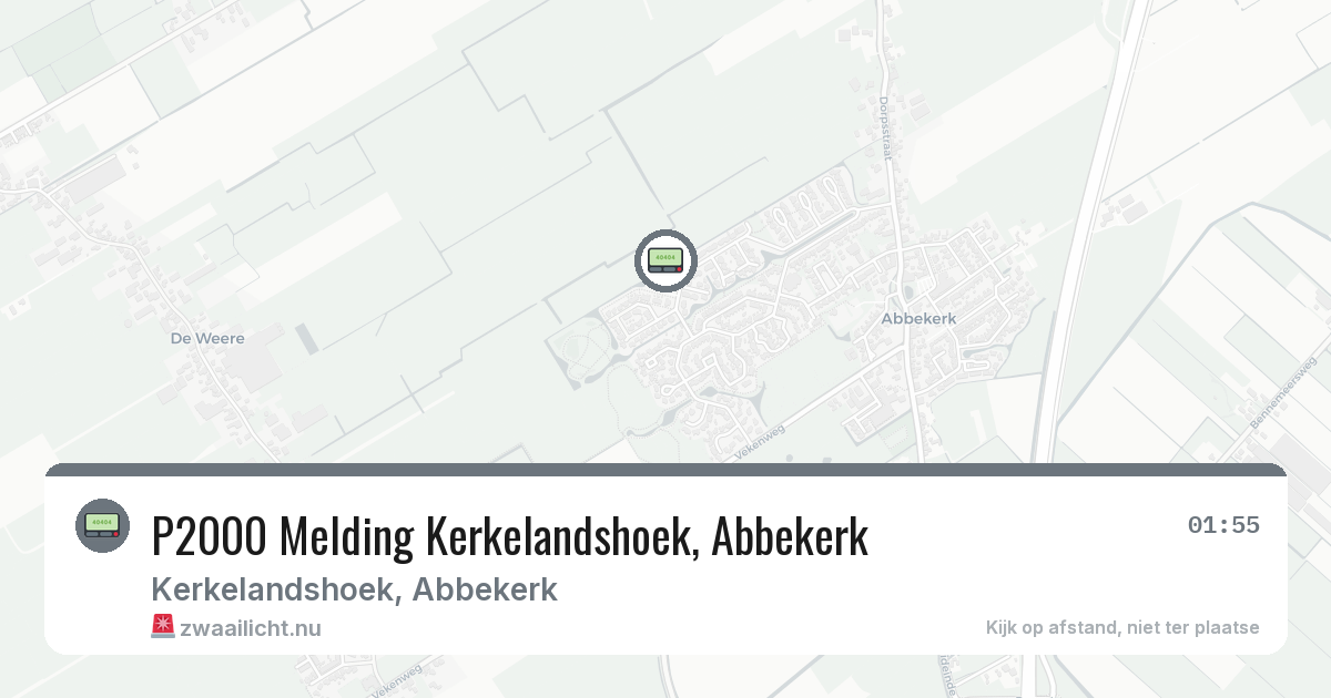 P2000 Melding Kerkelandshoek, Abbekerk — 8 feb 2026