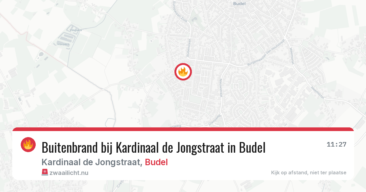 Buitenbrand bij Kardinaal de Jongstraat in Budel — 15 jul 2026