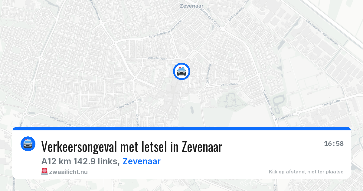 Verkeersongeval met letsel in Zevenaar — 24 jul 2026