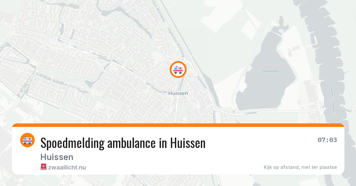 Spoedmelding ambulance in Huissen — 27 apr 2026