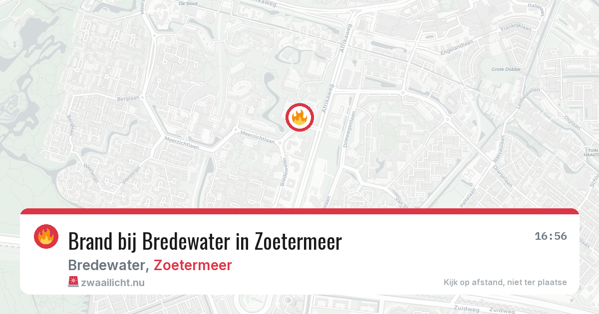 Brand bij Bredewater in Zoetermeer — 8 mei 2026