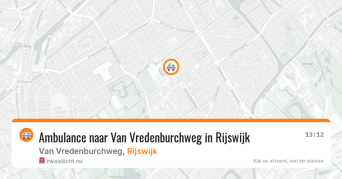 Ambulance naar Van Vredenburchweg in Rijswijk — 14 jul 2026