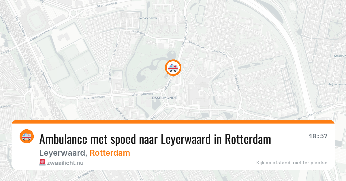 Ambulance met spoed naar Leyerwaard in Rotterdam — 1 apr 2026