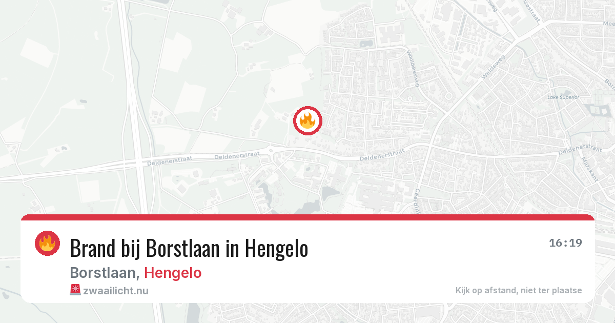 Brand bij Borstlaan in Hengelo — 6 mei 2026