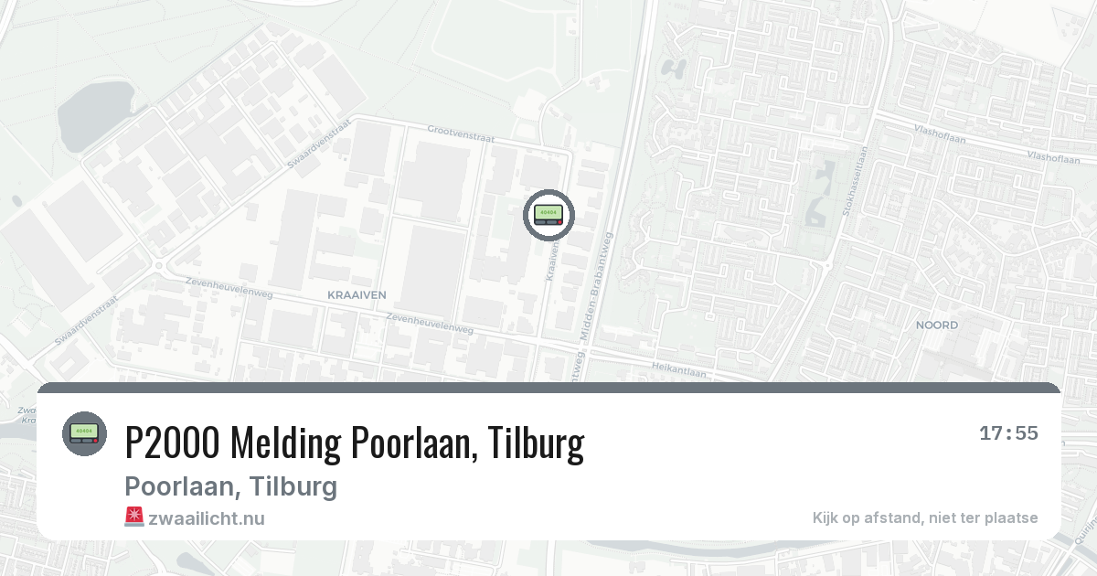 P2000 Melding Poorlaan, Tilburg — 4 jun 2026