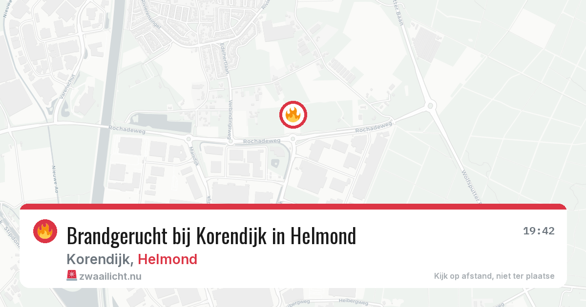 Brandgerucht bij Korendijk in Helmond — 11 jul 2026