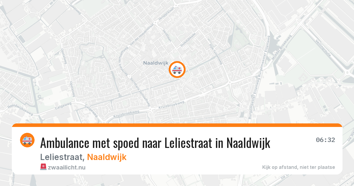 Ambulance met spoed naar Leliestraat in Naaldwijk — 16 jul 2026
