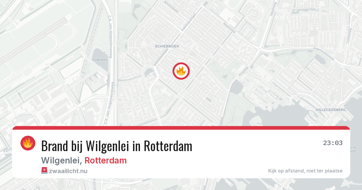 Brand bij Wilgenlei in Rotterdam — 1 jun 2026