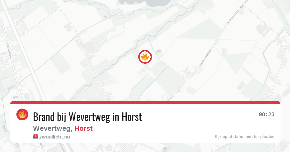 Brand bij Wevertweg in Horst — 18 jul 2026