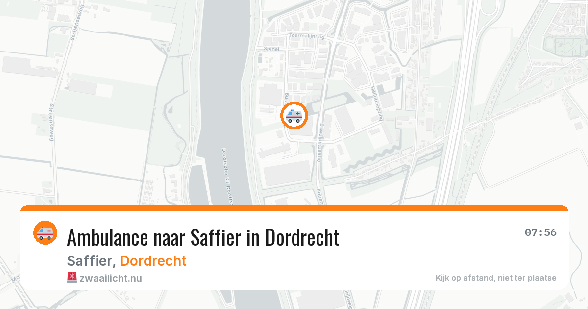 Ambulance naar Saffier in Dordrecht — 13 jul 2026