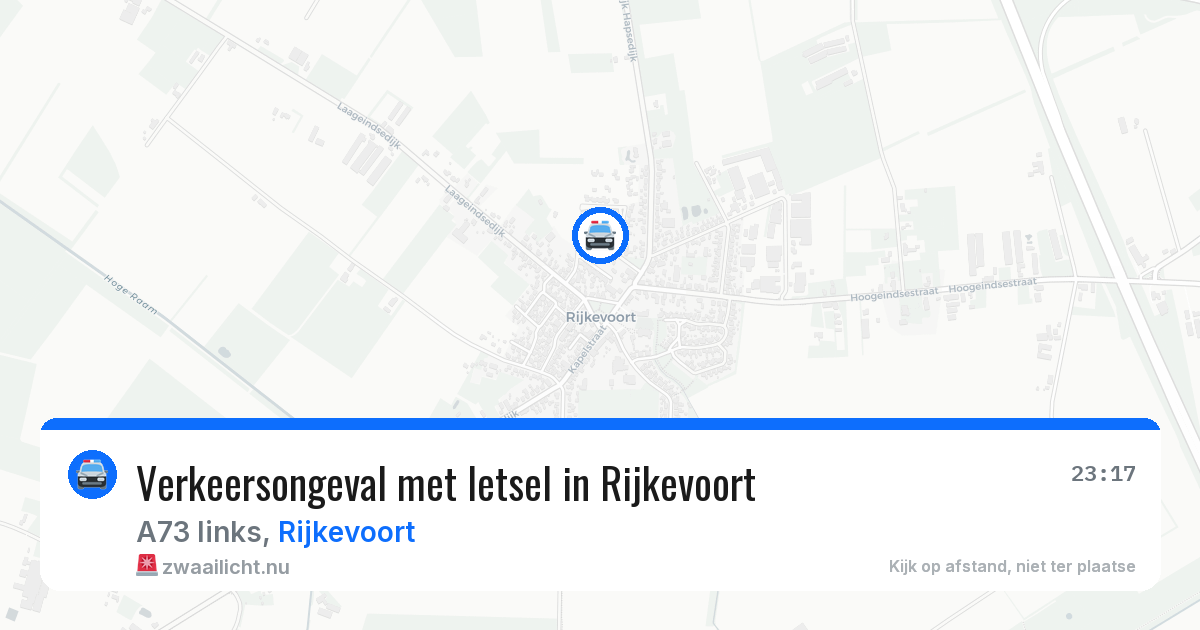Verkeersongeval met letsel in Rijkevoort — 13 apr 2026