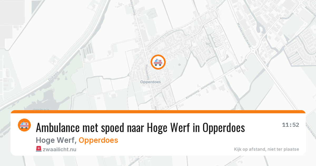 Ambulance met spoed naar Hoge Werf in Opperdoes — 30 jun 2026