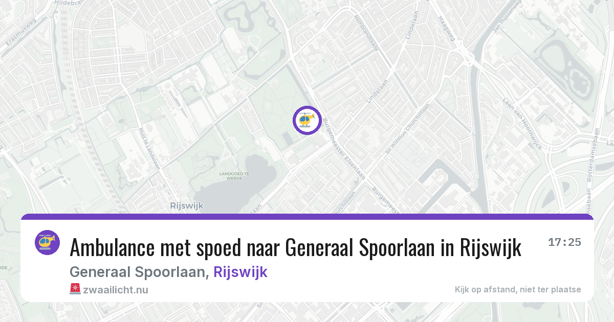 Ambulance met spoed naar Generaal Spoorlaan in Rijswijk — 1 jun 2026