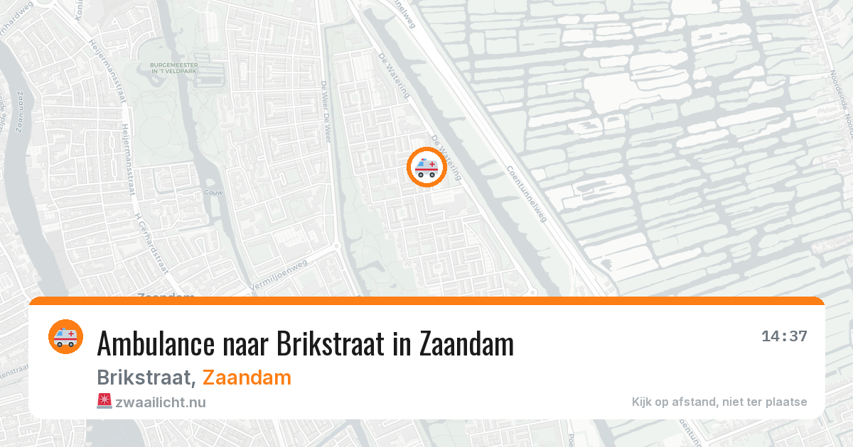 Ambulance naar Brikstraat in Zaandam — 16 jul 2026