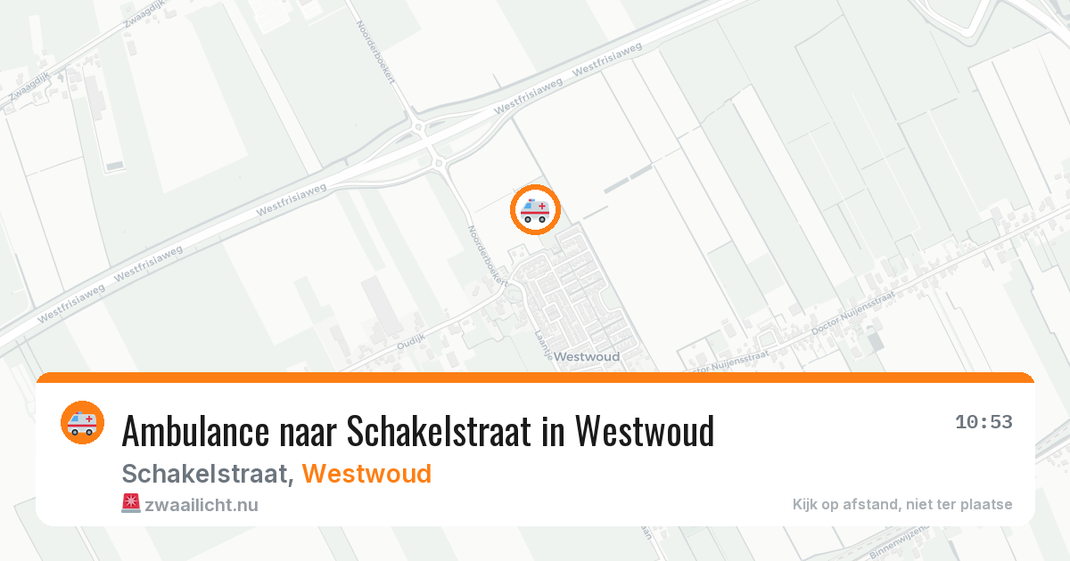Ambulance naar Schakelstraat in Westwoud — 21 mrt 2026