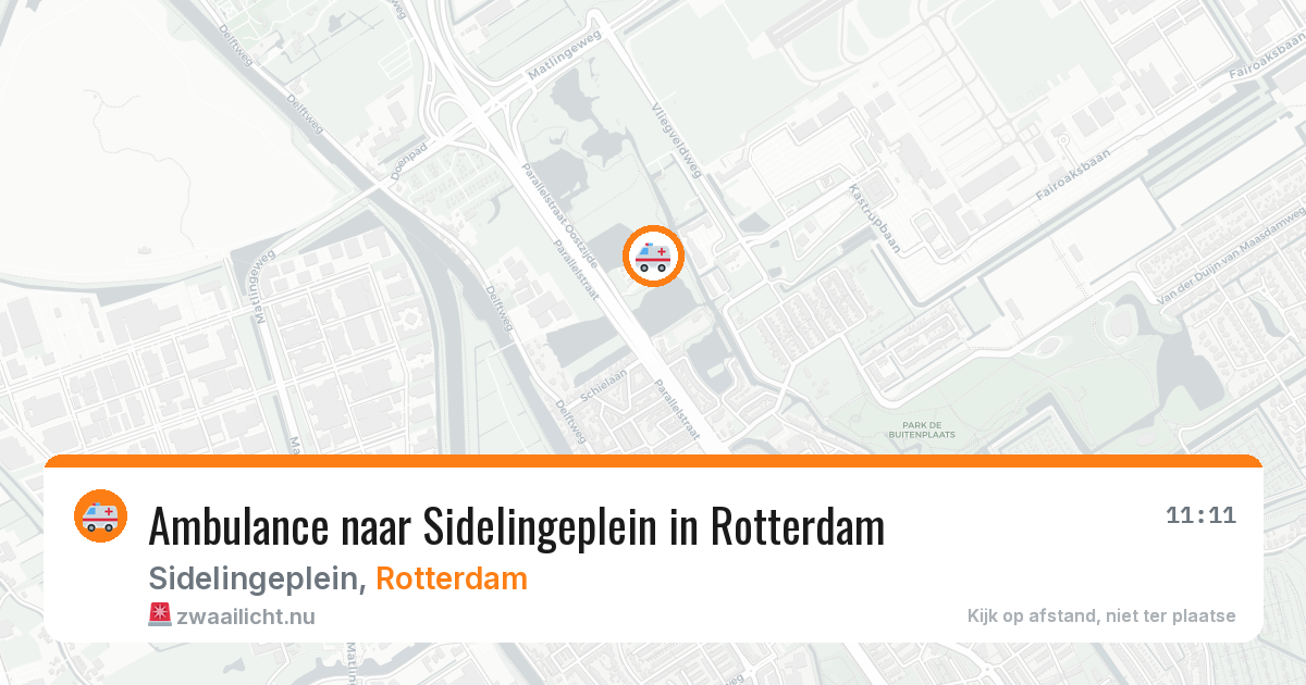 Ambulance naar Sidelingeplein in Rotterdam — 25 jul 2026