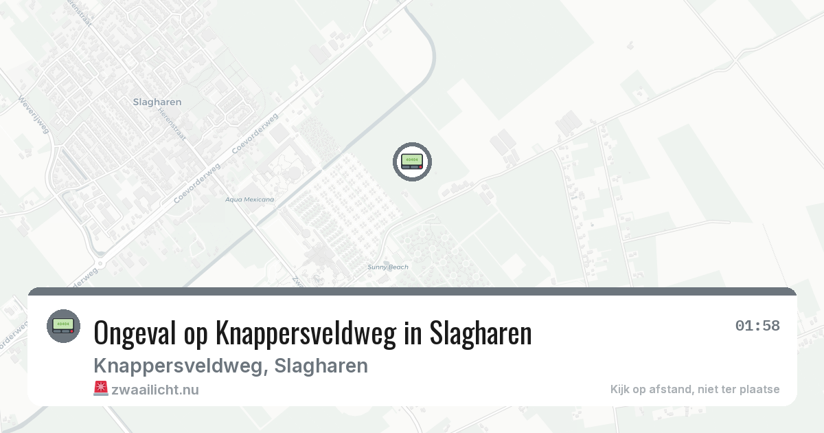 Ongeval op Knappersveldweg in Slagharen — 18 apr 2026