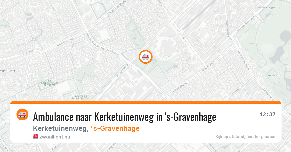 Ambulance naar Kerketuinenweg in 's-Gravenhage — 16 mrt 2026