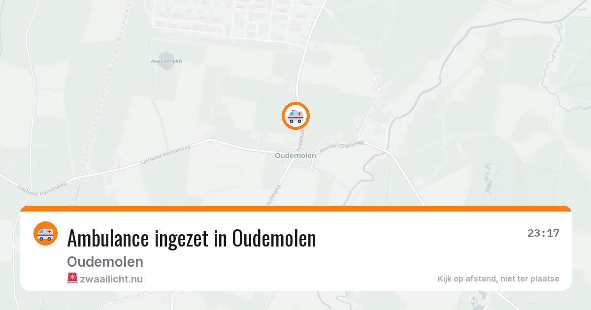 Ambulance ingezet in Oudemolen — 23 mrt 2026